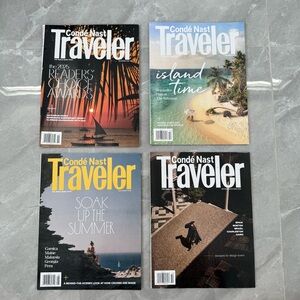 Condé Nast Traveler 4 Magazine Bundle - Travel, Vacation, Food